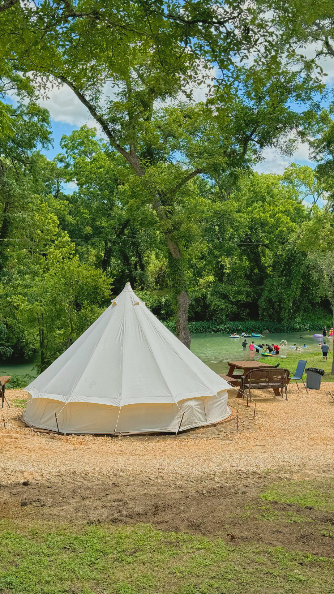 Bell Tent with family