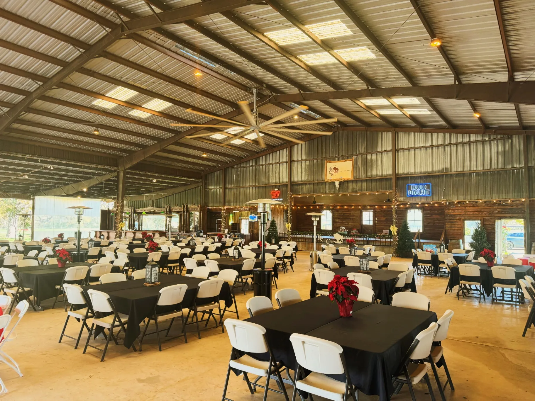 The Corral - full venue with tables setup