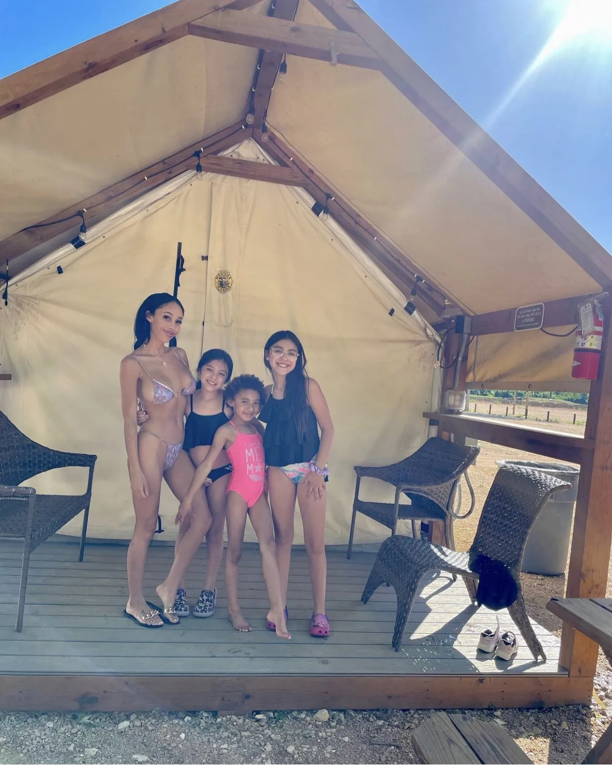 Glamping Cabin row