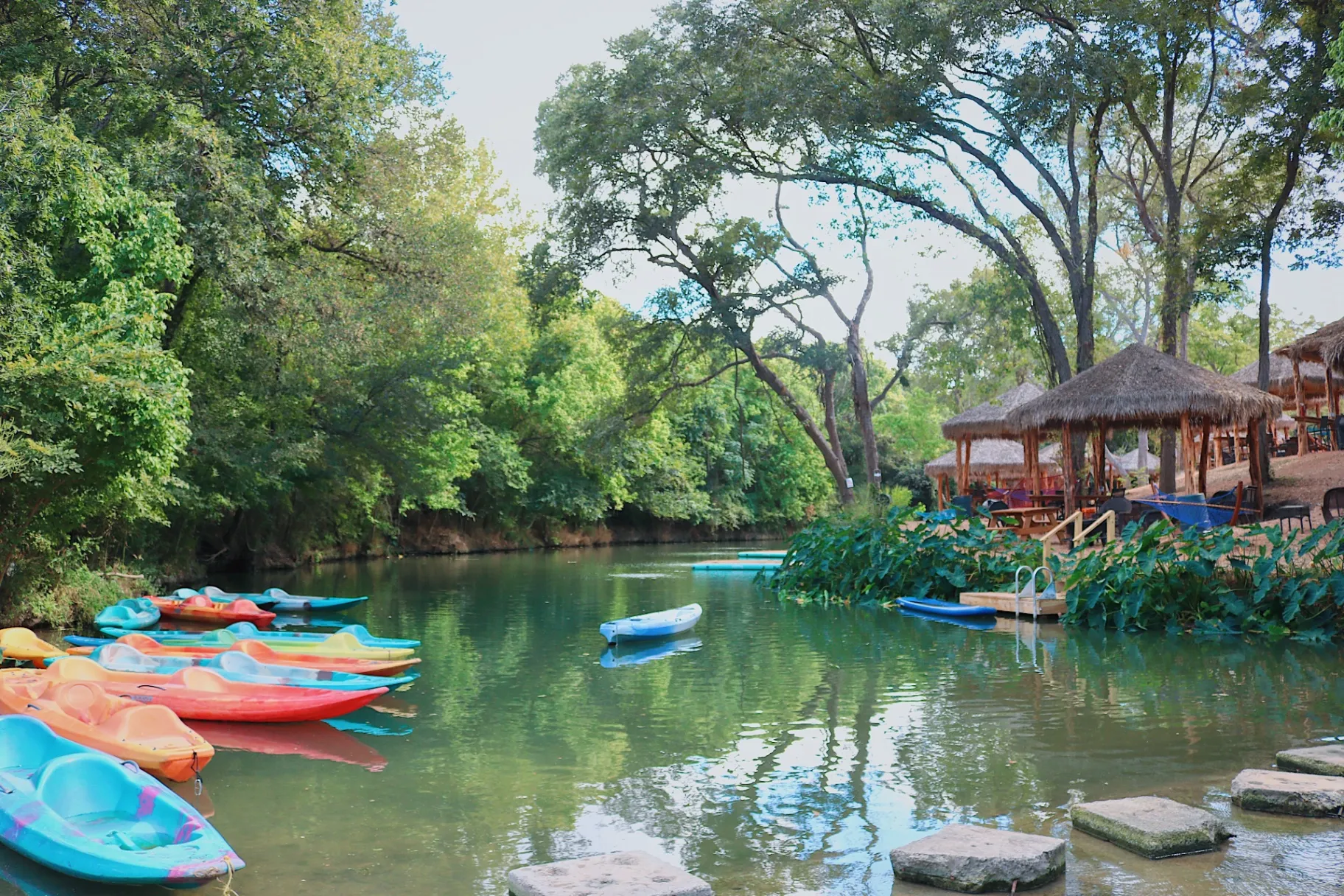 Kayaking near San Antonio on Cibolo Creek
