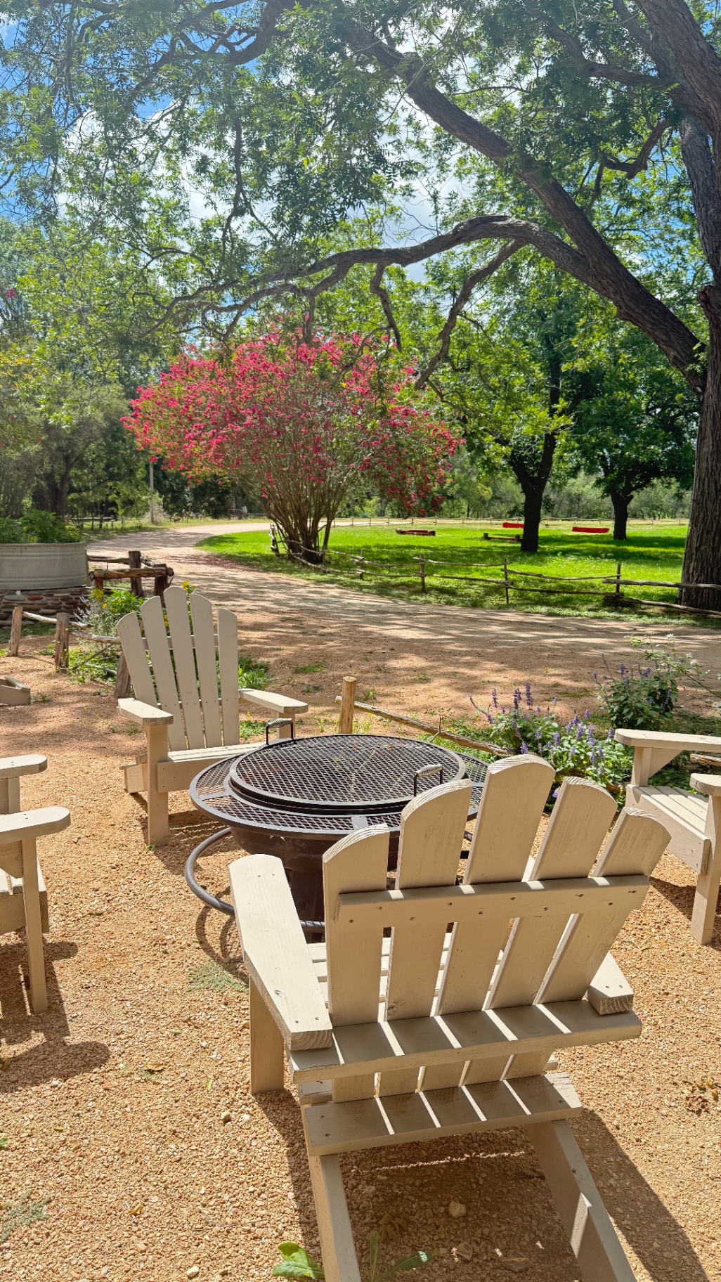 The Lily House - fire pit seating area
