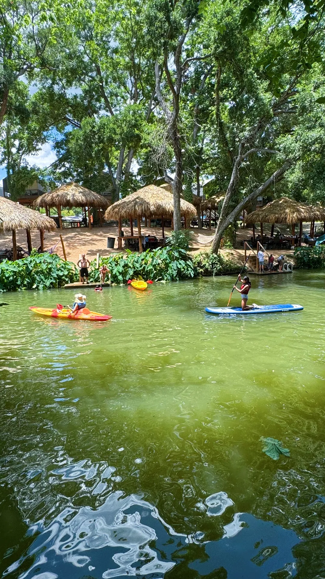 Scenic paddleboarding near San Antonio